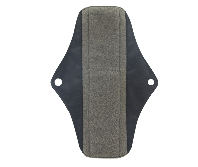 Serviette(s) hygiéniques réutilisables en fibres de bambou - Noire - Adopte Ma Culotte