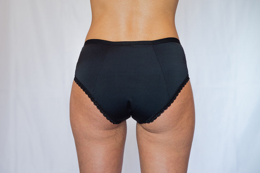 Culotte Menstruelle Iris avec dentelle fleurie- ADOPTE MA CULOTTE