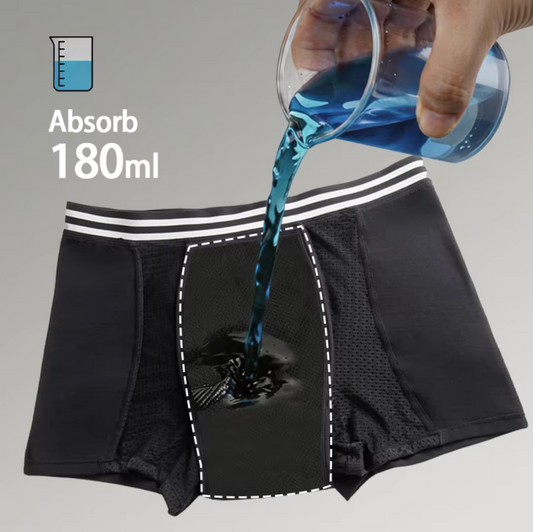 Boxer absorbant homme Hugo – Coupe mi-longue – 180 ml - univers tibet