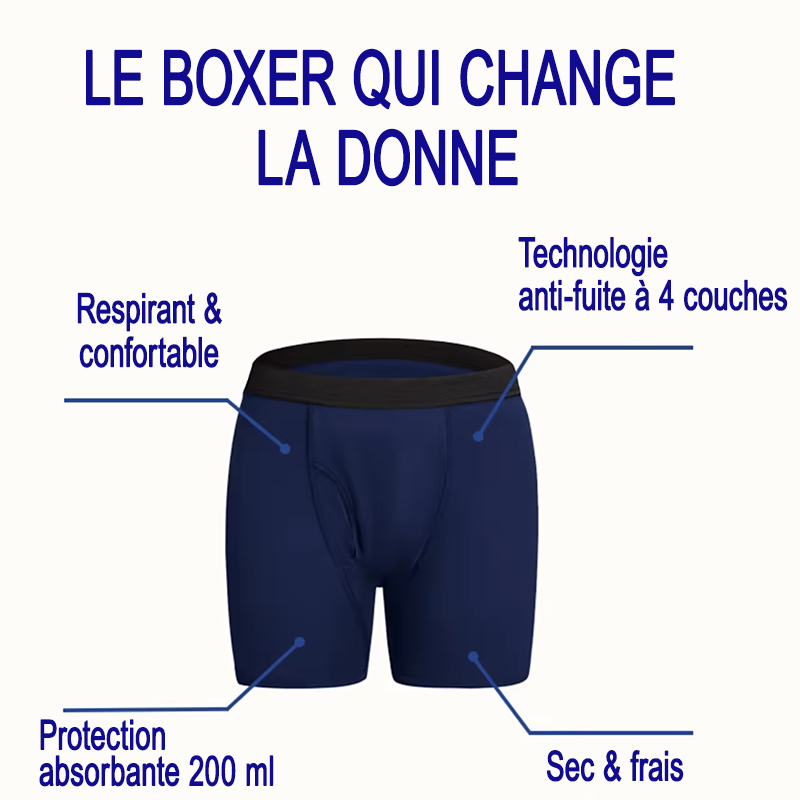 Boxer absorbant homme Oscar – Coupe longue – 200 ml - univers tibet