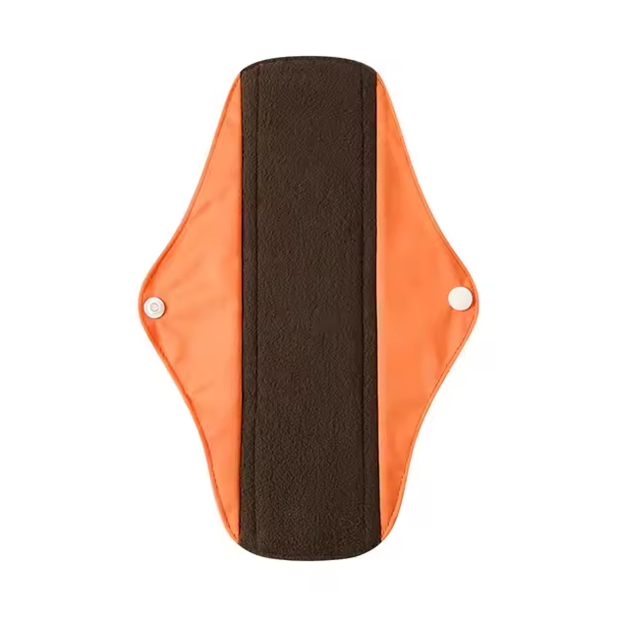 Serviette(s) hygiéniques réutilisables en fibres de bambou - Orange - Adopte Ma Culotte