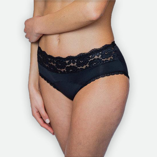 Culotte Menstruelle Iris avec dentelle fleurie- ADOPTE MA CULOTTE